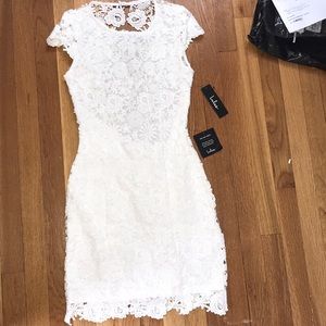 Lulus White Backless Lace Dress